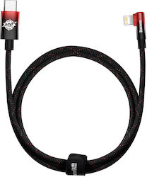 Baseus MVP 2 Angle (90°) / Braided USB-C to Lightning Cable 20W Κόκκινο 1m (CAVP000220)