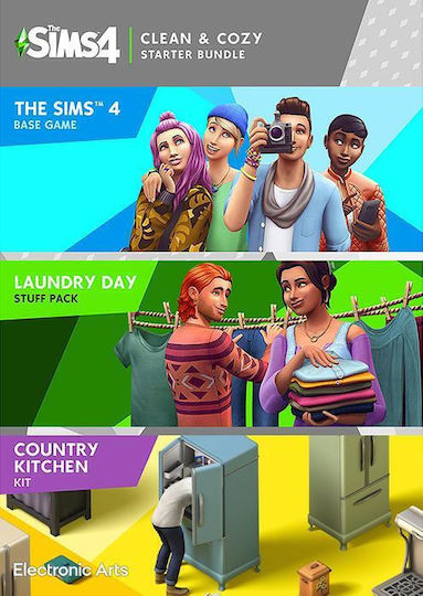 The Sims 4 Clean & Cozy Starter Bundle (Code in a Box) PC Game