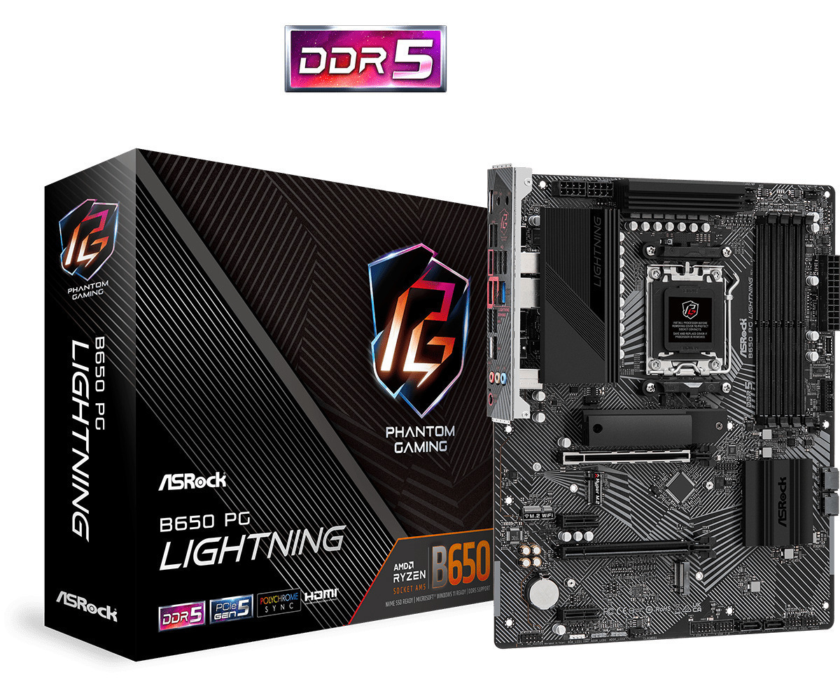 ASRock B650 PG Lightning Motherboard ATX με AMD AM5 Socket (90-MXBK20-A0UAYZ)