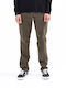 Trousers Cargo Elastic in Loose Fit Olive