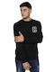 Herren Sweatshirt Jacke Schwarz