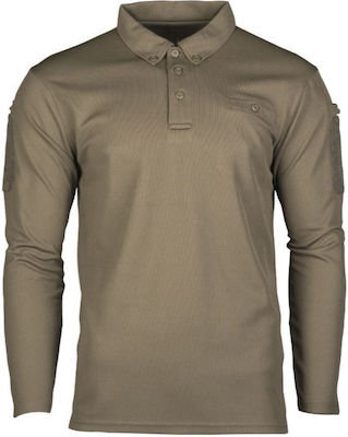 Mil-Tec Tactical Quickdry Polo Shirt in Khaki color