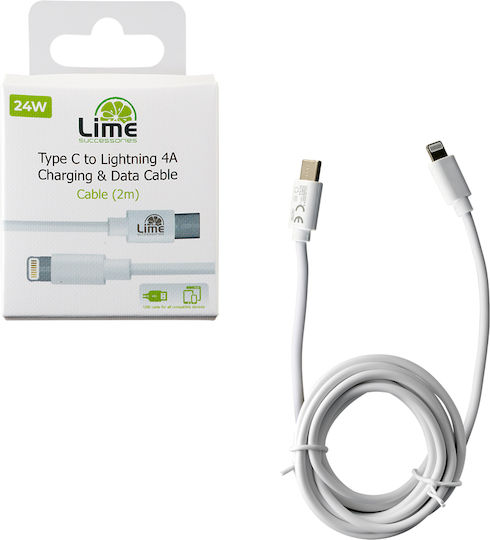 Lime LCL02 USB-C zu Lightning Kabel Weiß 2m (LCL02)