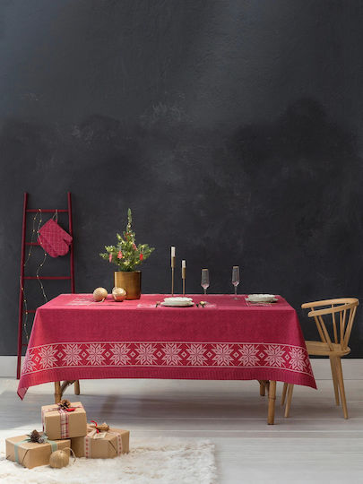 Nima Christmas Time Christmas Tablecloth Square Fabric Red L85xW85cm.