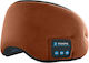 Travel Music Eye Cover Μάσκα Ύπνου Πολυεστερική με Bluetooth Ακουστικά Καφέ