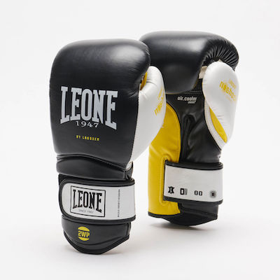 Leone Il Tecnico N3 Leather Boxing Competition Gloves Black