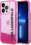 Karl Lagerfeld Liquid Glitter Elong Silicone Back Cover Pink (iPhone 14 Pro Max)