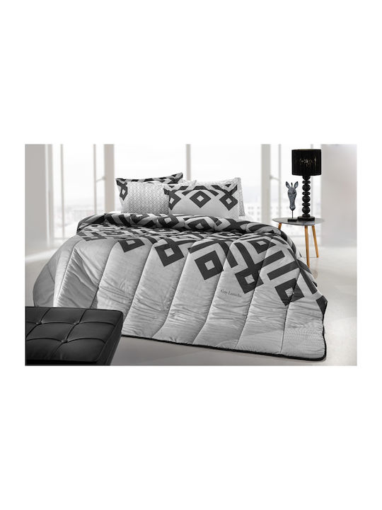 Guy Laroche Quilt Queen 220x240cm Elements Charcoal