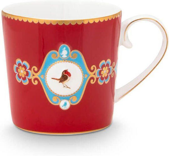 PiP Studio Love Birds Mug from Porcelain Red 150ml