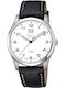 Boccia Men's Watch 41mm Battery with Black Leather Strap