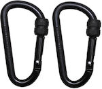 MFH Carabiner Carabiner de Siguranță 6mm x 6cm - 6mm x 6cm 2buc