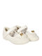 Kids Anatomic Leather Ballerinas with Hoop & Loop Closure White