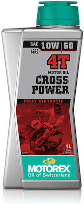 Motorex Cross Power Synthetic Motorcycle Oil for Four-Stroke Engines 10W-60 1lt