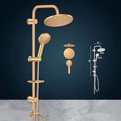 DuscheLine Prestige Icon Shower Column without Mixer 95 cm Gold