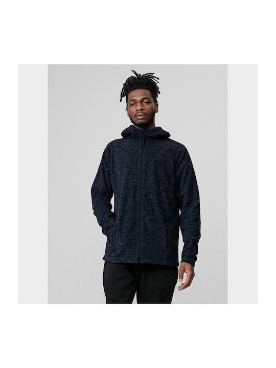 Men's Cardigan with Hood Navy Blue