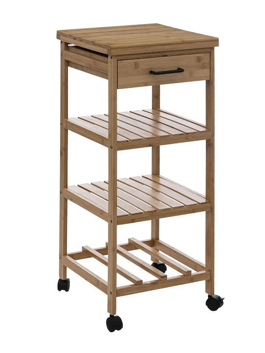 5five Simply Smart trolley shelf with 3 shelves, serving trolley, bamboo,  74.