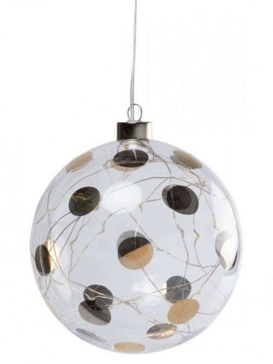 Raeder Illuminated Christmas Glass Figure Ball Transparent Length 15cm