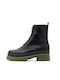 Mourtzi Leather Women's Ankle Boots Black/Khaki