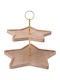 JK Home Decoration Χριστουγεννιάτικη Πιατέλα Ξύλινη Αστέρια 27x27εκ.