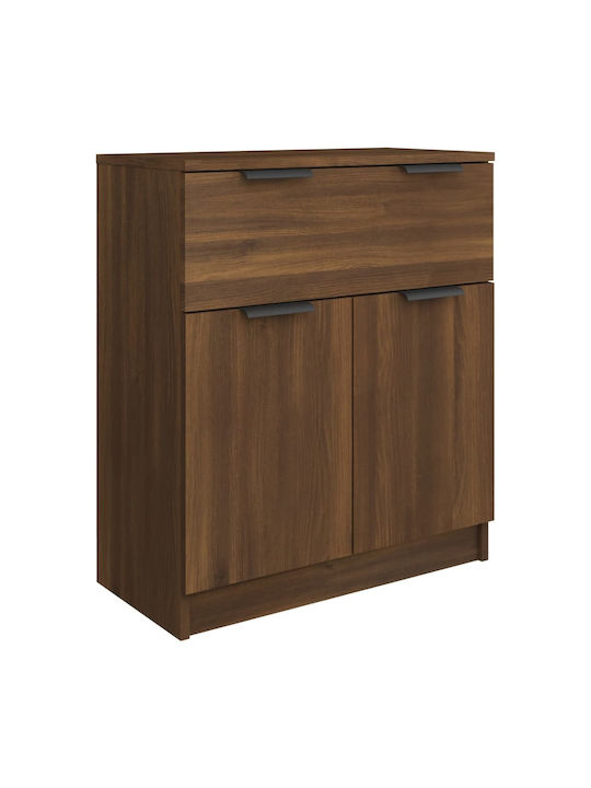 Sideboard Wooden with Drawers Καφέ Δρυς 60x30x70cm