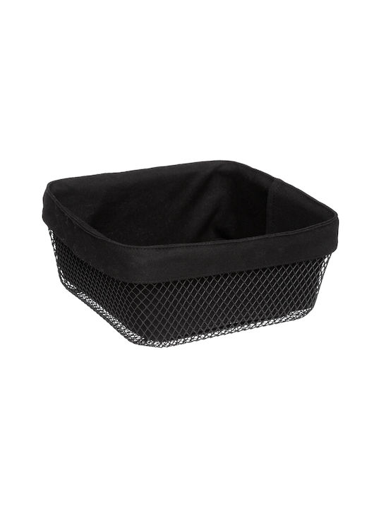 Marva Metallic Bread Basket Black 26x26x12cm