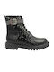 Aby Kids Military Boots with Zipper Black