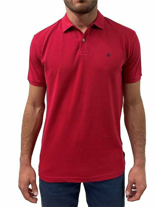 Dors Herren Kurzarmshirt Polo Burgundisch