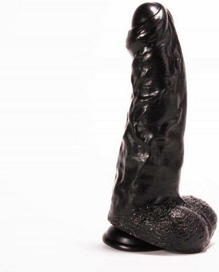 X-Men Super Sized Dildo Ρεαλιστικό Dildo με Όρχεις και Βεντούζα Black 28cm
