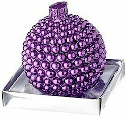 JK Home Decoration Christmas Purple Candle 10cm