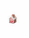 JK Home Decoration Χριστουγεννιάτικο Κερί Κόκκινο Σπιτάκι 11εκ.