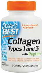 Doctor's Best Collagen Types 1 & 3 with Peptain 500mg 240 κάψουλες