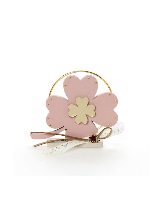 Bellissimo Tabletop Lucky Charm Clover Pink made of Wood 1pcs