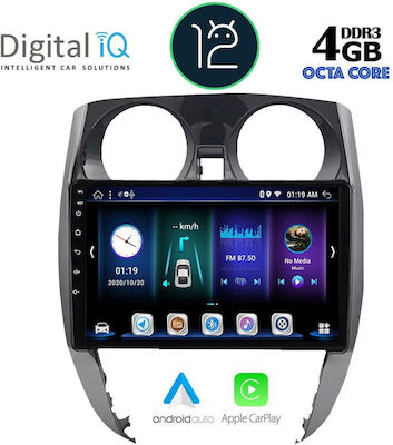 Digital IQ Car Audio System for Nissan Note 2012+ (Bluetooth/USB/AUX/WiFi/GPS/Apple-Carplay/CD) with Touch Screen 9"