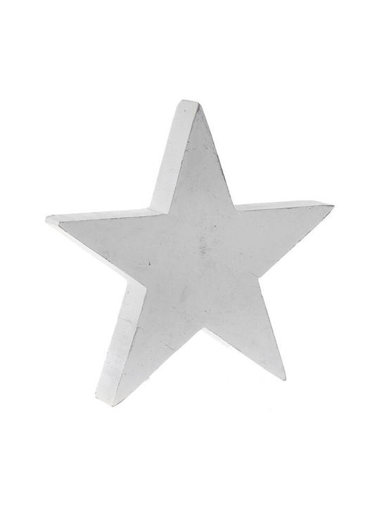 CHRIST. WOODEN STAR 25X25CM - 19-58403