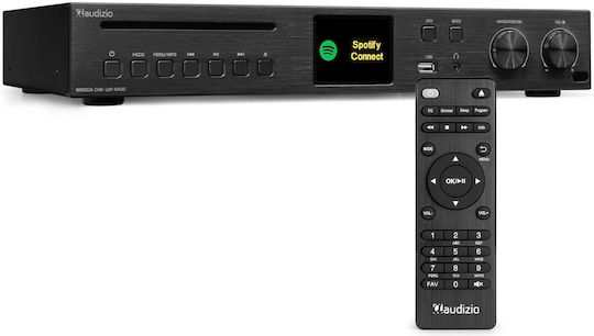 Audizio Brescia Επιτραπέζιο Ραδιόφωνο Ρεύματος DAB+ με Bluetooth και USB Μαύρο
