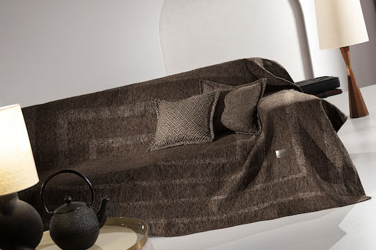 Guy Laroche Victor Ριχτάρι Πολυθρόνας Chenille 150x180εκ. Wenge