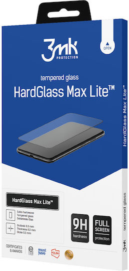 3MK HardGlass Max Lite Vollflächig gehärtetes Glas Schwarz (Xiaomi Redmi A1, Redmi A1 Plus)