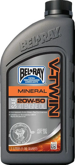 Bel-Ray Mineral Ulei de motocicletă pentru motoare în patru timpi 20W-50 1lt