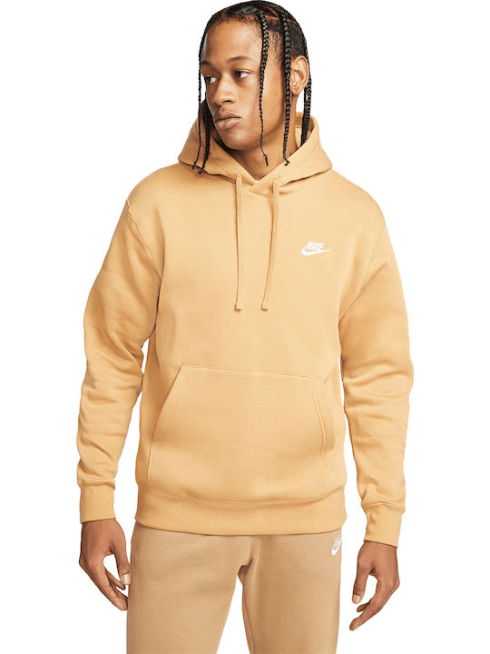 Nike Club Мъжки Суитшърти с Качулка Бежов