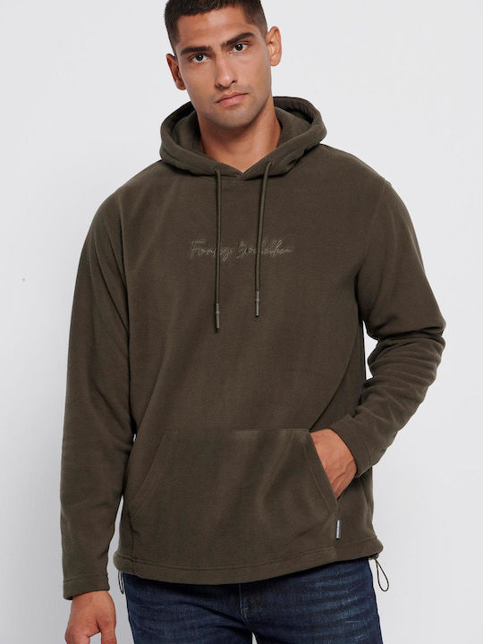 Funky Buddha Men's Sweatshirt with Hood and Poc...