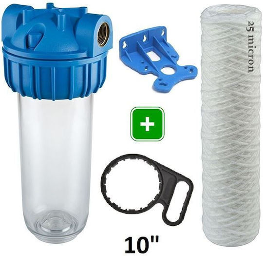 Atlas Filtri 3P AFO SX Senior Plus Water Filtration System Single Under Sink / Central Supply Micron 3/4'' with Replacement Filter Atlas Filtri FA 10 SX 25 μm 80216471571577