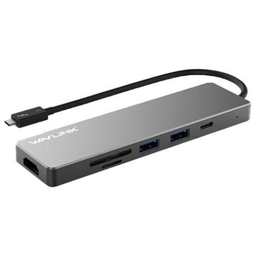 Wavlink USB-C Docking Station με HDMI 4K PD Ασημί (WL-UHP3407)