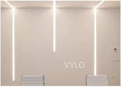 Aca Vylo Commercial Linear Recessed LED Wall Light 53W Warm White IP20 191cm