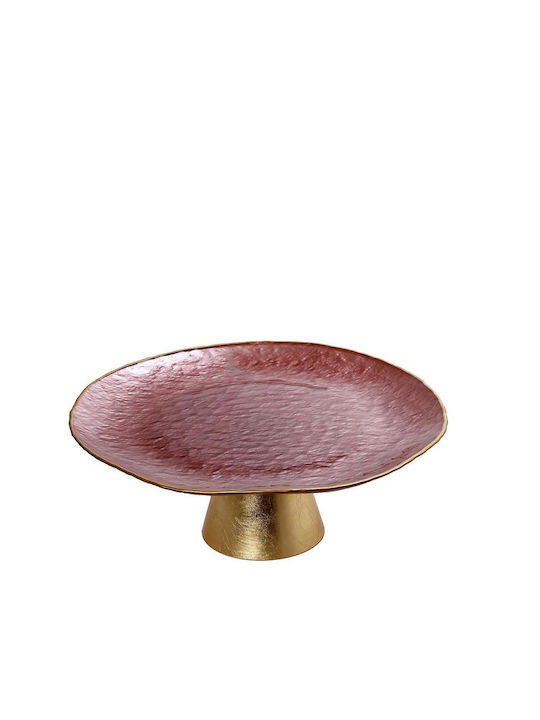 Espiel Round Glass Decorative Platter Shine Pin...