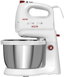 MPM Mixer cu Vas din Inox 3.5lt Alb 400W