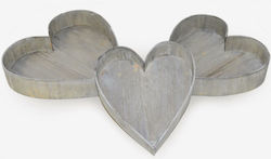 Wooden Craft Heart Wooden Heart Shaped Disc 3pcs