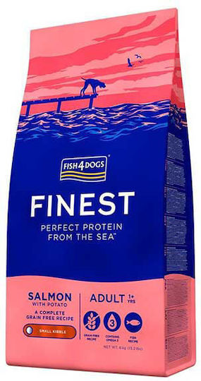 Fish4Dogs Finest Salmon Adult Small Kibble 1.5kg Dry Food Grain-Free & Gluten-Free for Adult Dogs with Potatoes and Salmon
