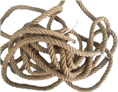 Σχοινί Verdreht 26mm Jute mit Kabel