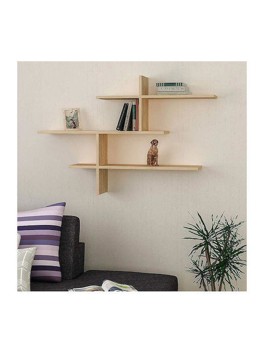 Ράφι Τοίχου Σκάλα Hermes Μπεζ 123x22x80εκ.