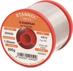 Stannol 520452 Καλάι Κόλλησης SN60/Pb40 1mm 500gr